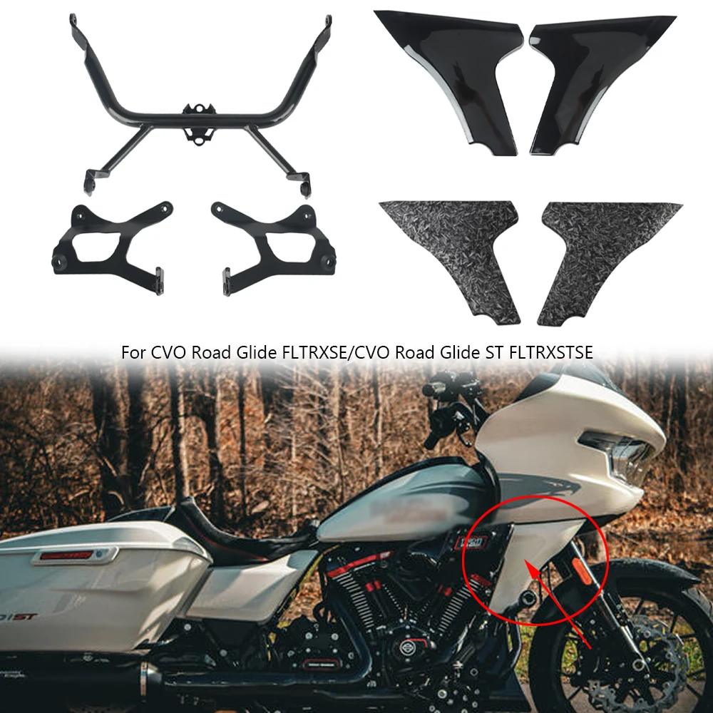 

Motorcycle Accessories Side Fairing Panel Support Bracket Kits For Harley Touring CVO Road Glide ST FLTRXSTSE 2024 FLTRXSE 2023