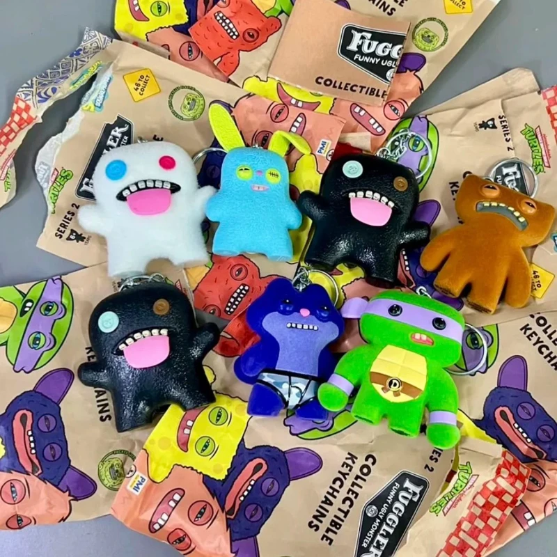 

Оригинальный брелок для ключей Fuggler, слепая коробка 2, забавный брелок для ключей с уродливыми зубьями и монстрами Fugglers, случайная фигурка, Рождественский подарок для детей