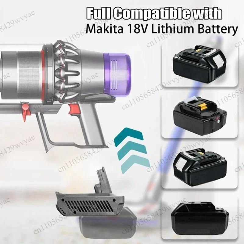 18V Lithium Battery Converter Adapter Fit V11 Vacuum Cleaner