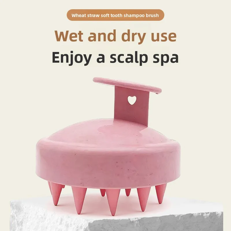 1 silicone shampoo brush body massage brush bathroom shower brush hair salon tool scalp massage comb amazing hair-washing comb