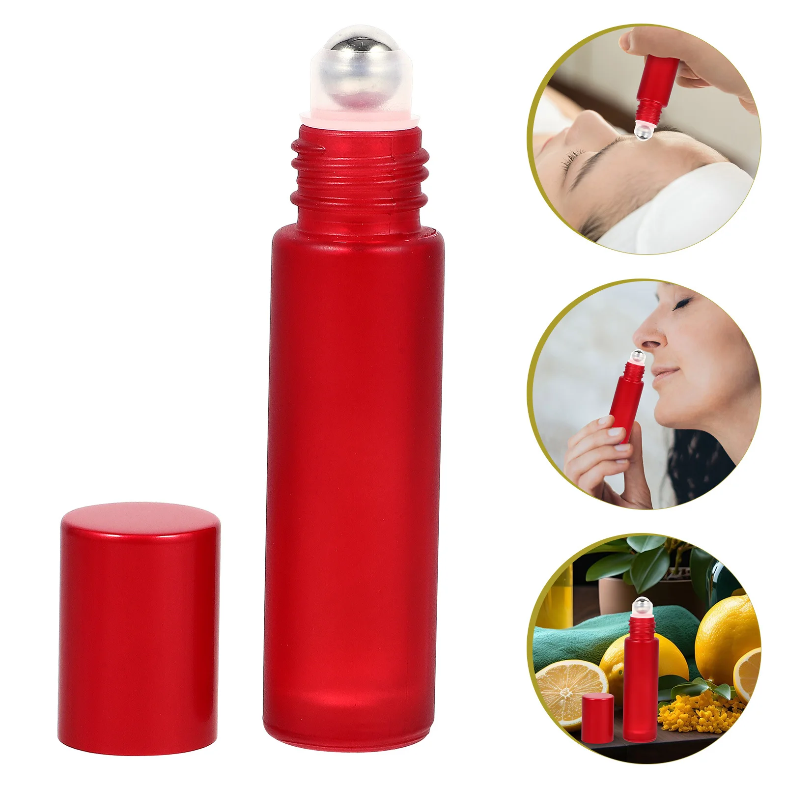 10 قطعة 10 مللي زجاجات كرة دوارة زجاجية حاويات متينة قابلة لإعادة الملء لفة على زجاجات حاوية كروية دوارة #4