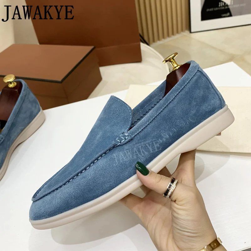 JAWAKYE Couple Shoes Male Casual Business Loafers Luxury Brand Moccasins Slip On Lazy Shoes Leather Oxfords Men\'s Driving Shoes