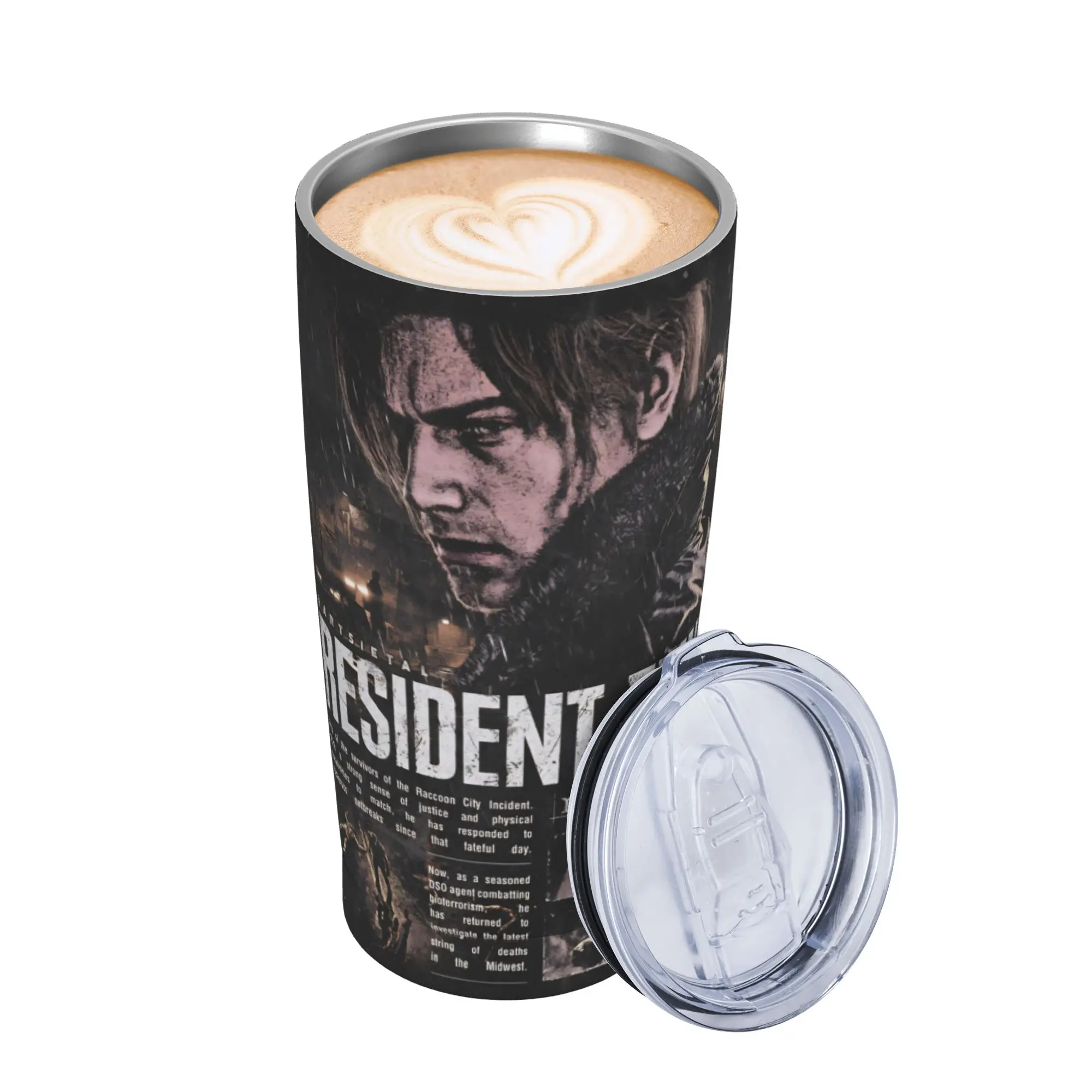 Residents Evils 9  Insulated Tumbler with Straws Lid Games Vacuum Coffee Mugs Double Wall Car Bottle Cup 20oz