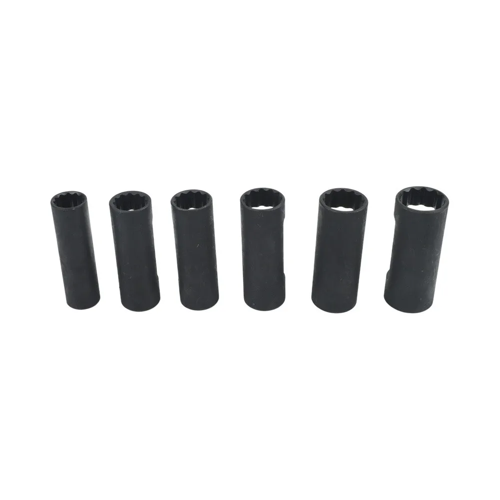 6 Piece Metric Socket Set Designed for Shock Absorber Nut Removal Using Chromium Alloy Steel and Phosphated Treatment