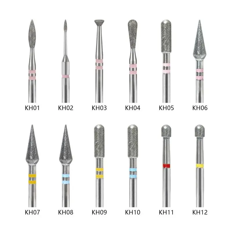 Diamond Nail Drill Bits Durable Material Multiple Uses For Home DIY Nail Art Cuticle Clean Gel Removing