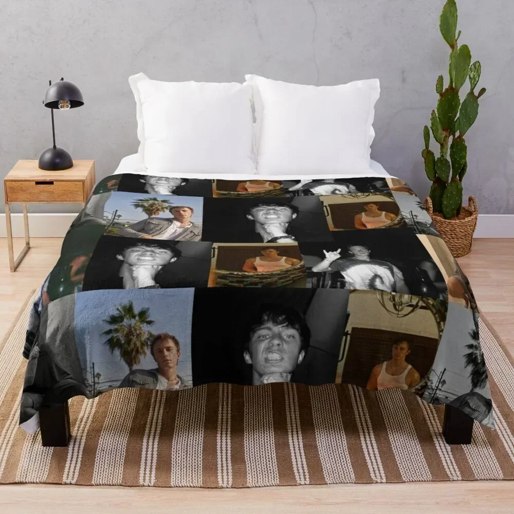 Drew Starkey Collage Throw Blanket Single Soft Beds Blankets