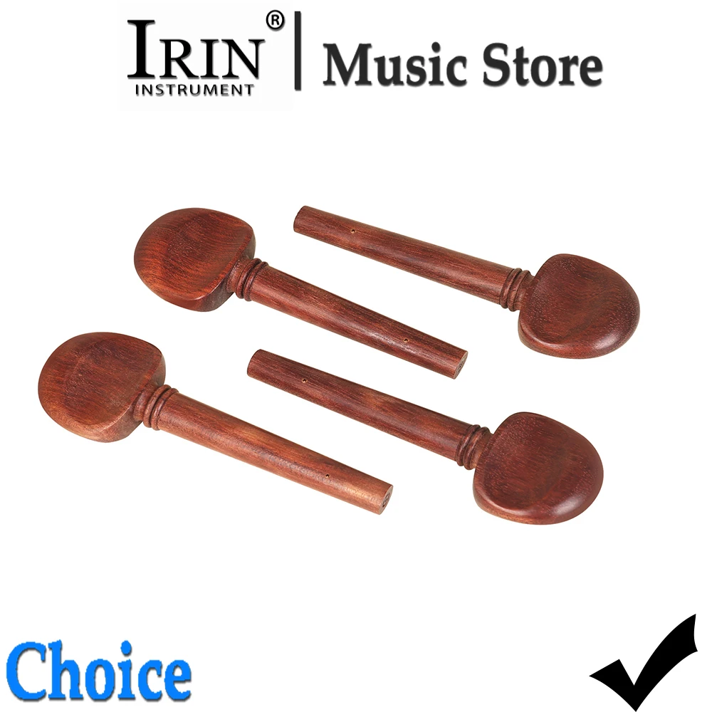 IRIN Cello Tuning Pegs 4/4 Rosewood Red String Instrument Accessory  4 Pack Set Cello String Instrument Replacement Parts