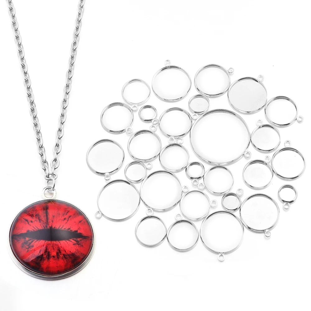 10 قطعة قاعدة كابوشون الحديد 8/10/12/14/16/18/20/25 مللي متر صينية مستديرة الحافة قاعدة إعداد فارغة لصنع المجوهرات إكسسوارات قلادة ذاتية الصنع #4