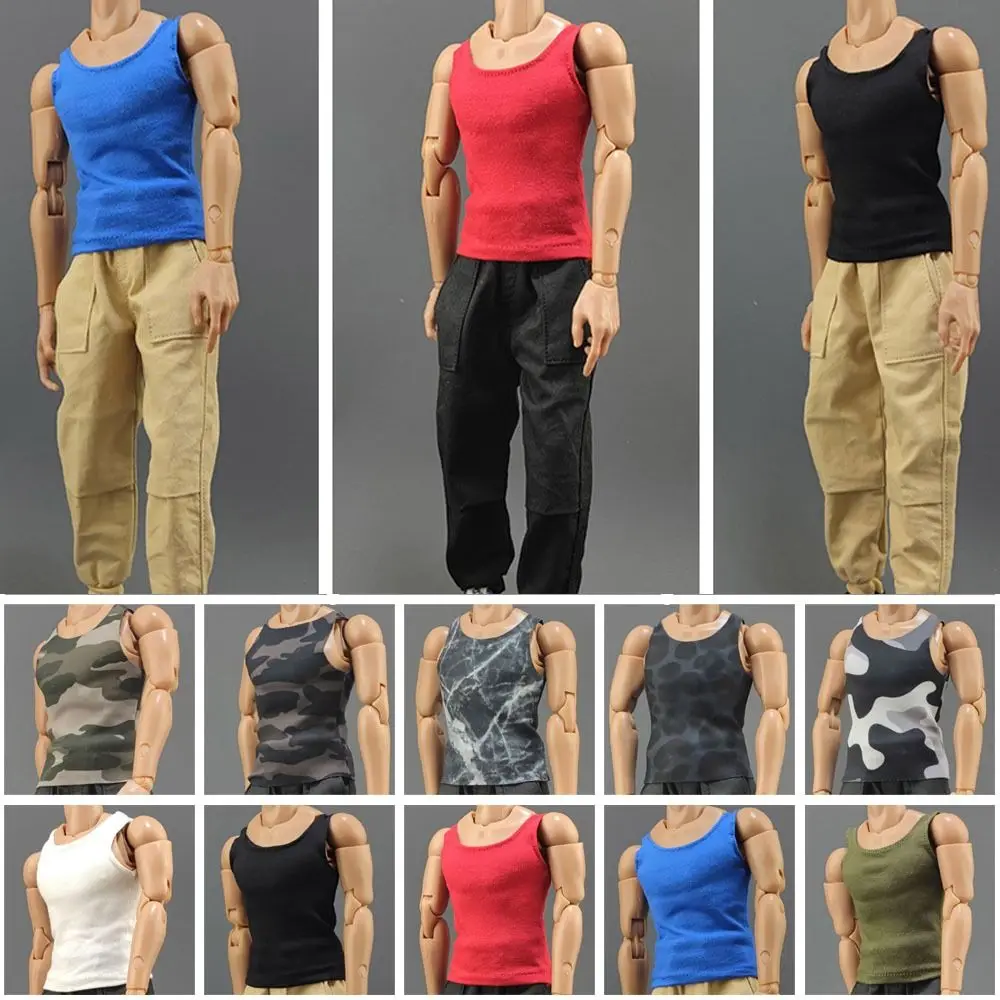 Figure Tops Male Hiking Clothes Doll Sports Bottom 1/6 Miniature Clothing Soldier Figure Accessory Soldier Casual T-shirt