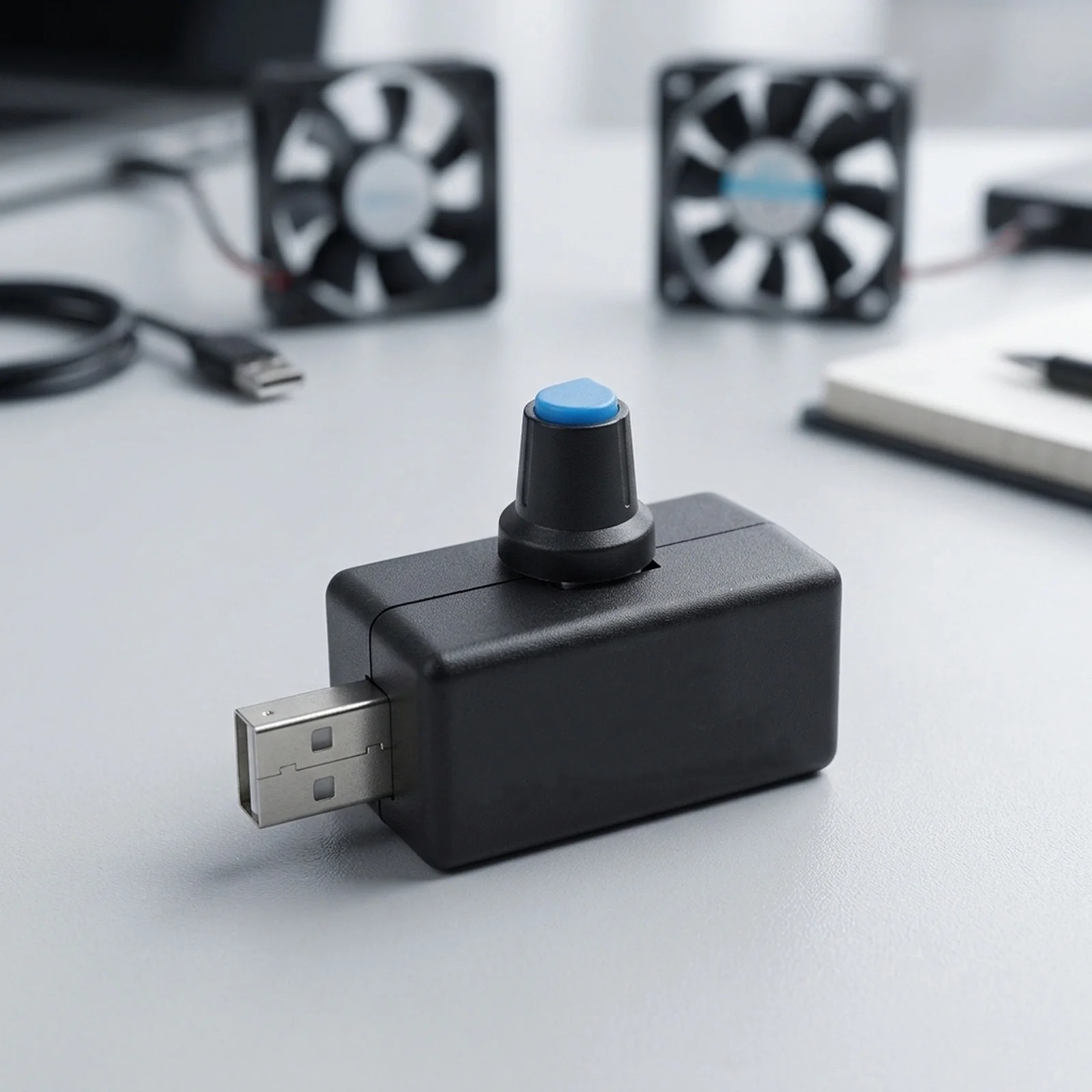 For Office Cooling USB Fan Regulator Stepless Knob As Shown ABS Material Portable Ventilation Stepless Adjustment