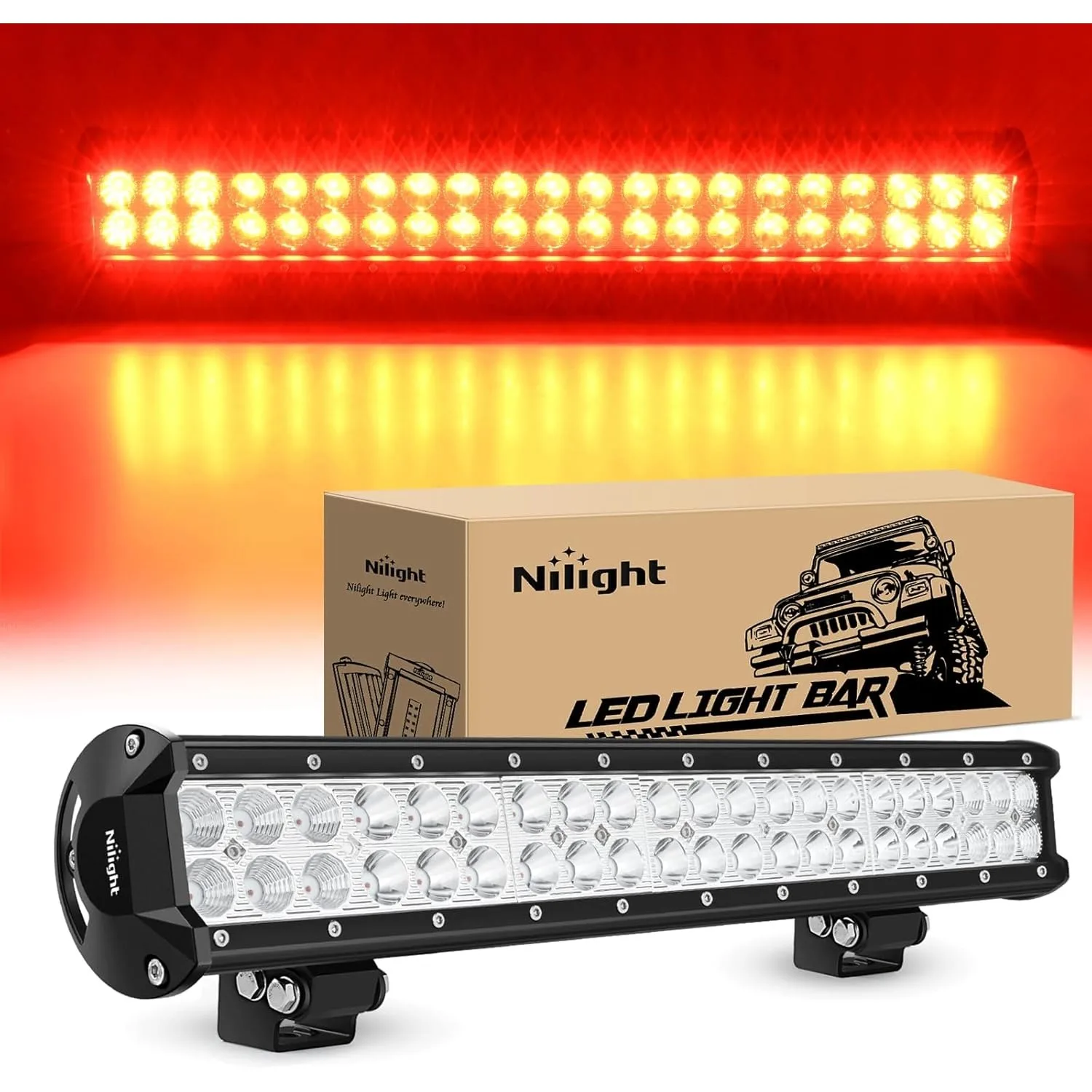 

Светодиодная панель Nilight, 20 дюймов, 126 Вт, комбинированная точечная лампа для бездорожья, освещение для рыбалки и охоты для грузовиков, UTV, пикапа, фургона, трактора