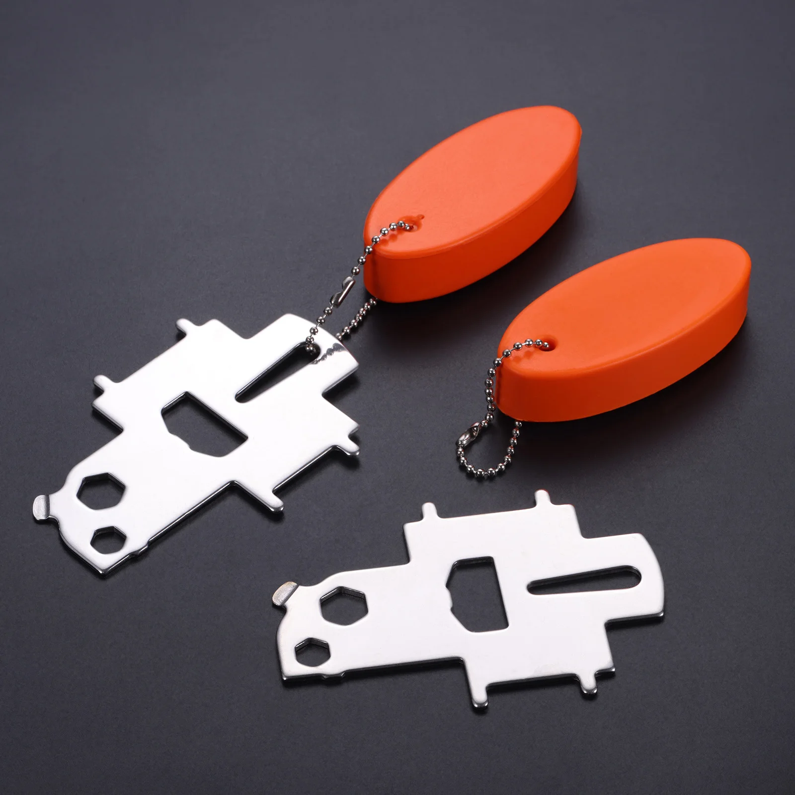 2Pcs Marine Stainless Steel Deck Fill Plate Key Kit Floating Keychain for Boats Fuel Water Gas Waste Diesel Tank Filler Cap Keys