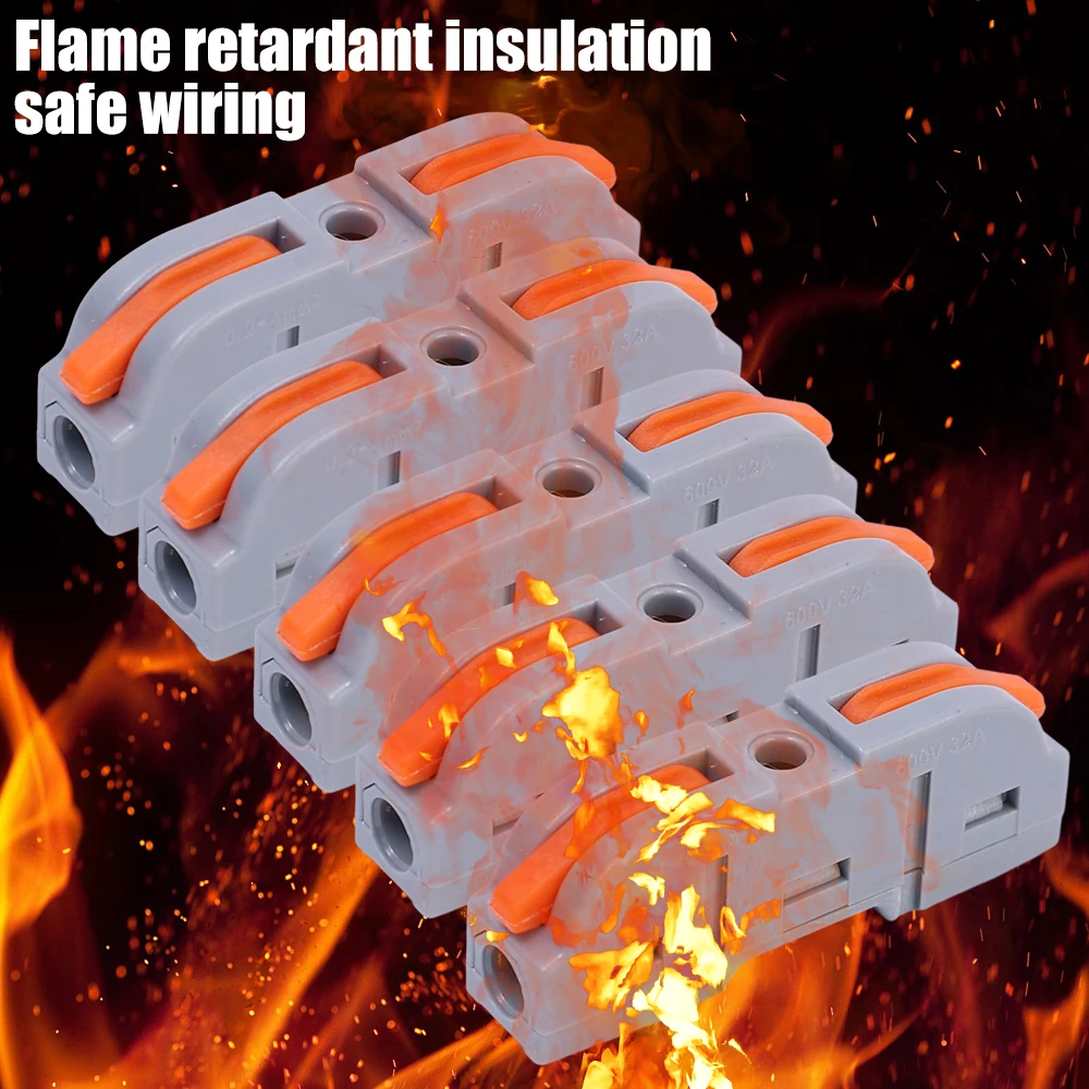 50/5x Quick Connection Terminals for Hard and Soft Wire Connections  Fast Linking Insulated Terminals for Multi-Circuit Wiring