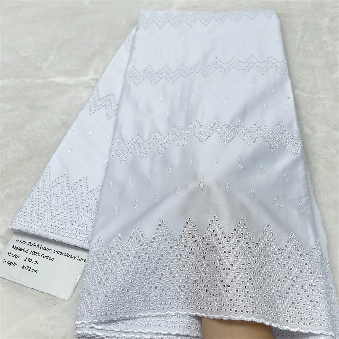 Polish Lace Fabric 2026 African Fabric Material Nigerians Cotton Fabric High Quality Soft Men Wear Suit Fabric For Men Garment