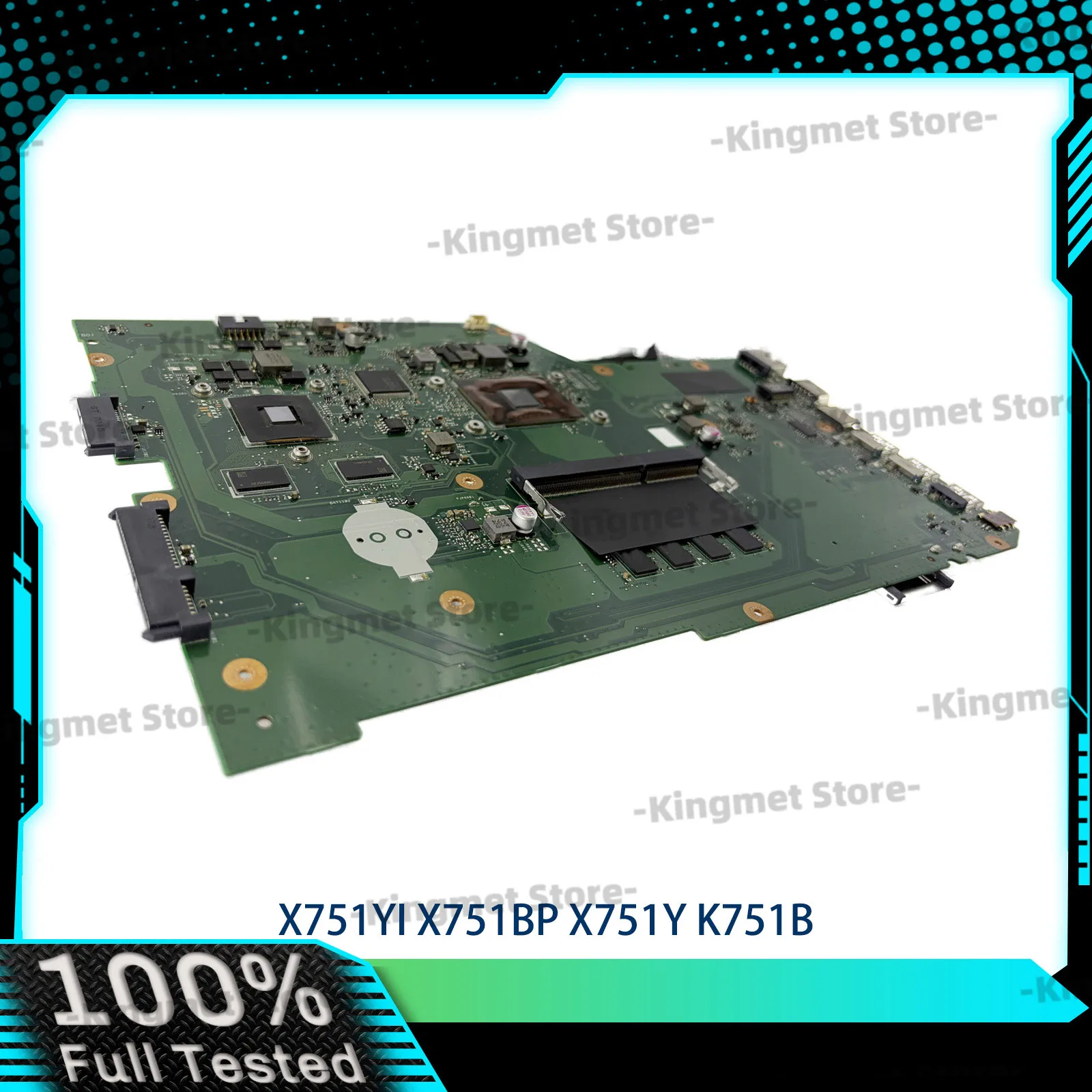 X751YI Laptop Motherboard For ASUS VivoBook A751Y K751Y D751Y X751Y X751YI Mainboard With A6 A8 A9 CPU 100% tests OK fast ship
