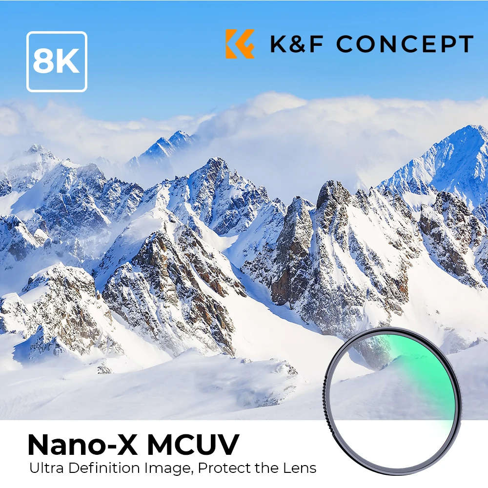 Filtr obiektywu K&F CONCEPT Nano-X UV 37/40.5/43/46/49/52/55/58/62/67/72/77/82/95/105/112/127mm 8K Ultra HD do aparatu fotograficznego — zdjęcie produktu 2