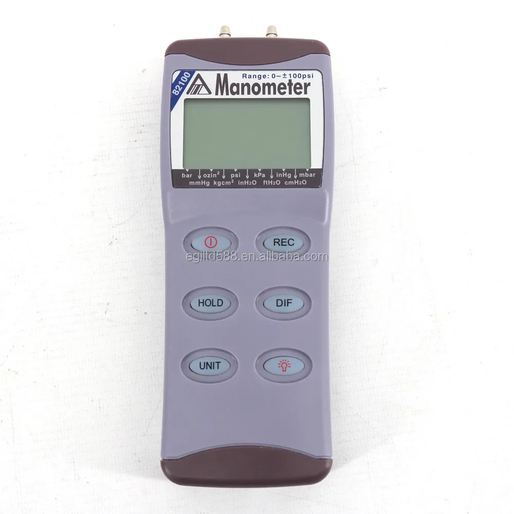 AZ-82100 Digital Manometer Differential Air Pressure Meter Tester 0-100psi