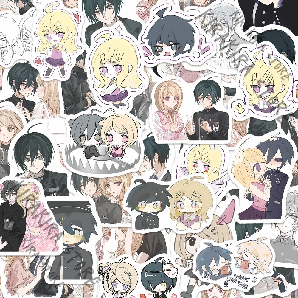 Danganronpa Kaede Akamatsu Saihara Shuichi ملصقات مقاومة للماء ملصق Anaxa أنيمي لتقوم بها بنفسك ملصق مائي تأثيري الحلي 69 قطعة تزين #5