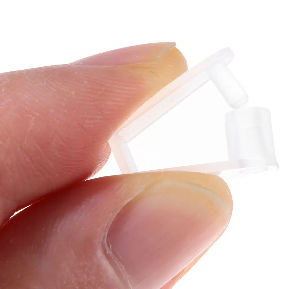 

Widely Used 100Pcs Plastic Keychain Clips Transparent Folding Clip Connection Clip Hand Account