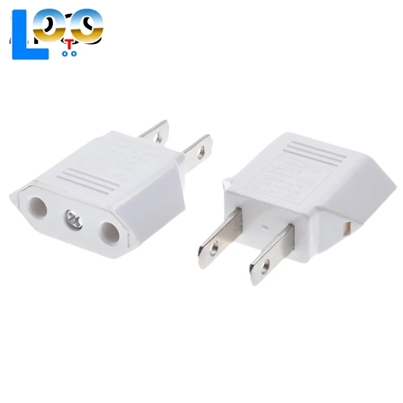 2 قطعة الولايات المتحدة محول القابس السفر الاتحاد الأوروبي إلى الولايات المتحدة JP محول الطاقة محول القابس الكهربائية مآخذ شاحن تيار متردد المخرج