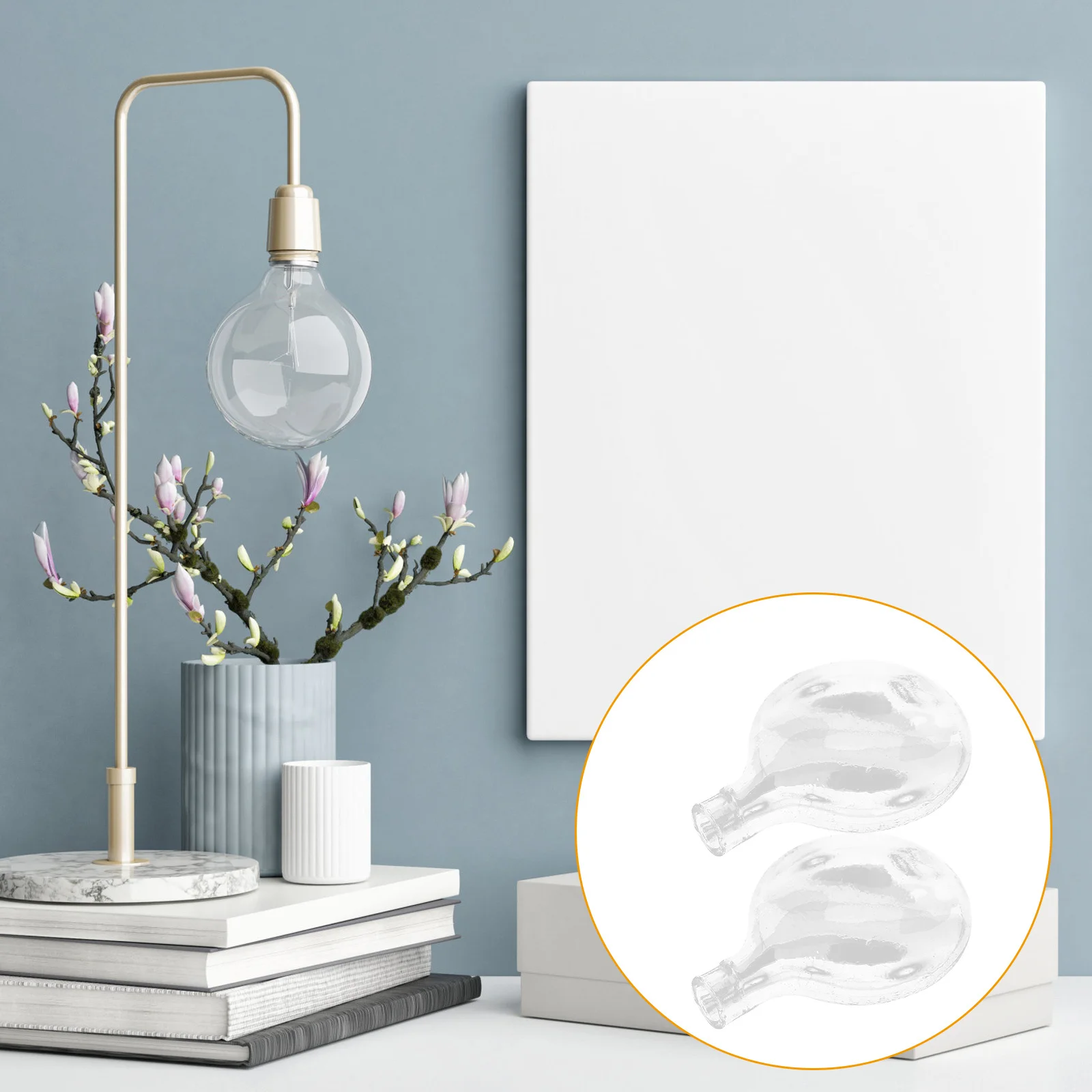 

2Pcs Transparent Glass Lampshade Replacement Pendant Ceiling Lamp Shade Cover Modern Simple Light Fixture Shade