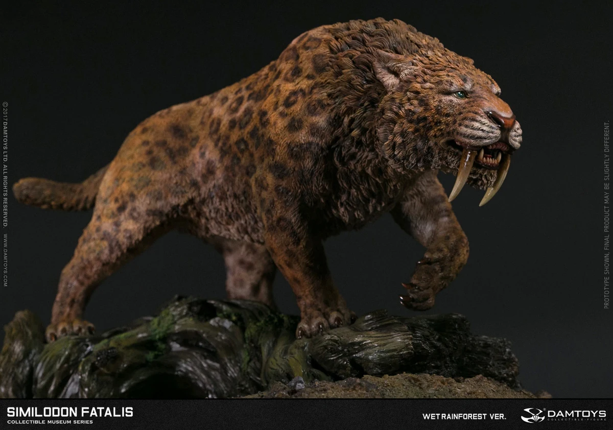 

Original DAMTOYS MUS003A/B Sabretooth Sculpture Similodon Collectible Statue Ancient Extinct Life Model Toy Gift 43CM