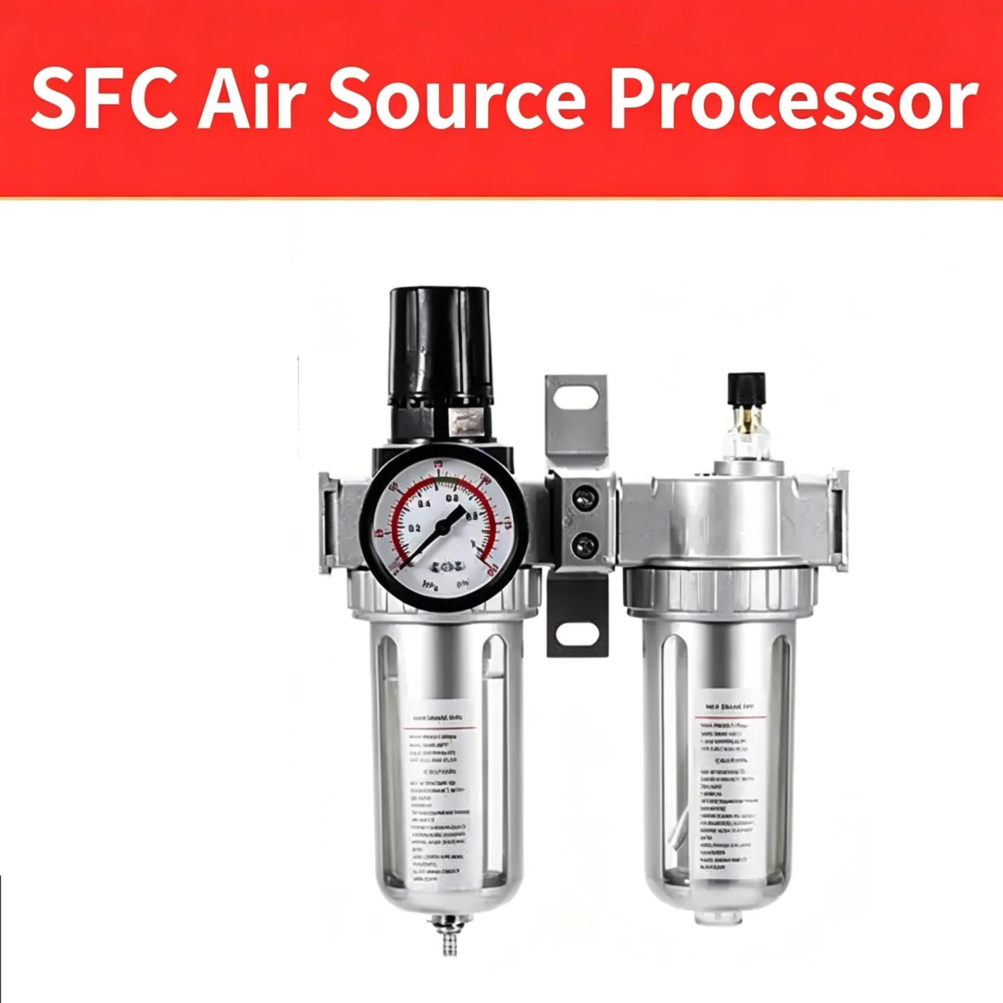 

Air Compressor Air Source Processor Oil-water Separator SFC200/300/400 Air Filter Pressure Regulating Valve 1/4 3/8 1/2