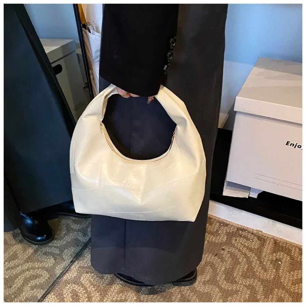 أزياء بو نسج حقيبة مبطن نمط الأحمر بو الجلود حقيبة يد عصرية حقيبة الهلال الأسود يشكلون حقيبة #2