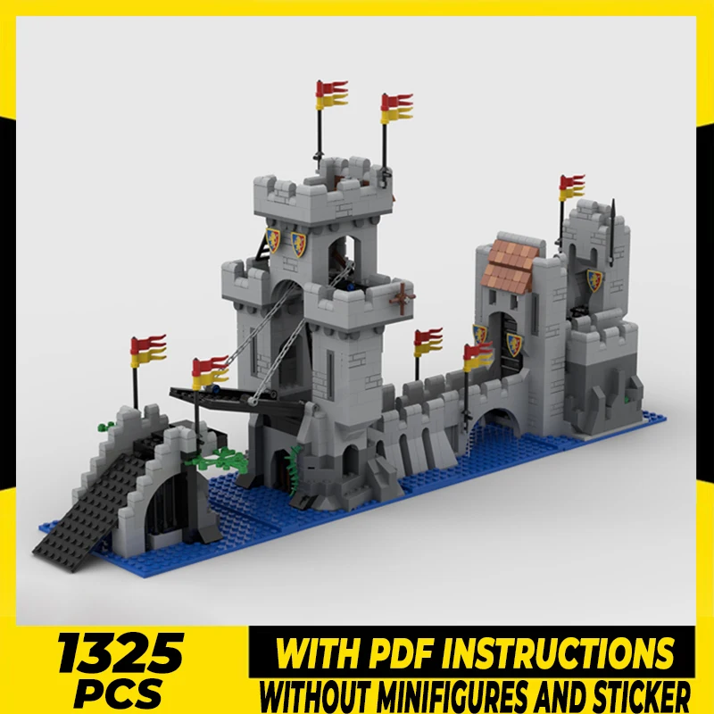 

Medieval Castle Model Moc Building Bricks Lion Castle Long Bridge Technology Modular Blocks Gift Christmas Toy DIY Sets Assembly