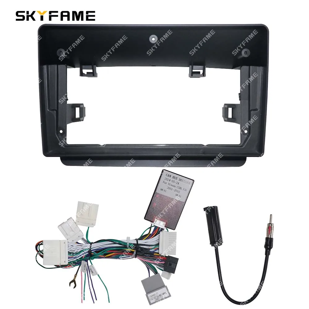 محول واجهة إطار سيارة SKYFAME ، جهاز فك ترميز صندوق Canbus ، راديو أندرويد ، مجموعة لوحة تركيب لوحة لوحة ل Infiniti Q45 ، نيسان CIMA F50