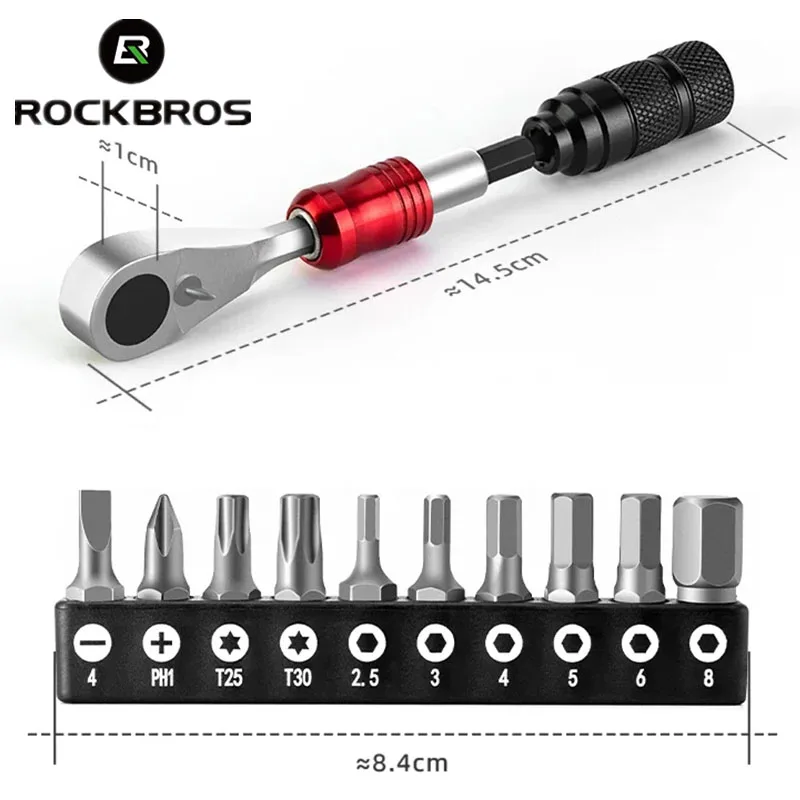 

ROCKBROS Bike Repair Tool Kits Portable 72 Tooth Ratchet Wrench Set Cycling Repair Kit Bicycle Maintenance Tool