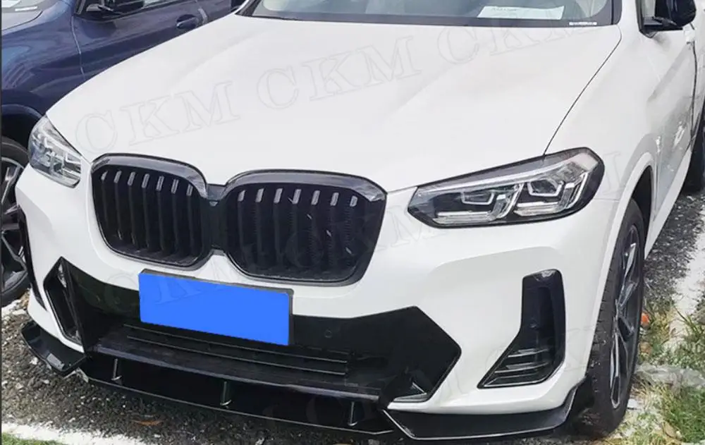

CKMUUER ABS Gloss Black Car Front Bumper Lip Chin Spoiler Extension Covers Accessories For BMW X3 G01 X4 G02 M Sport 2022+