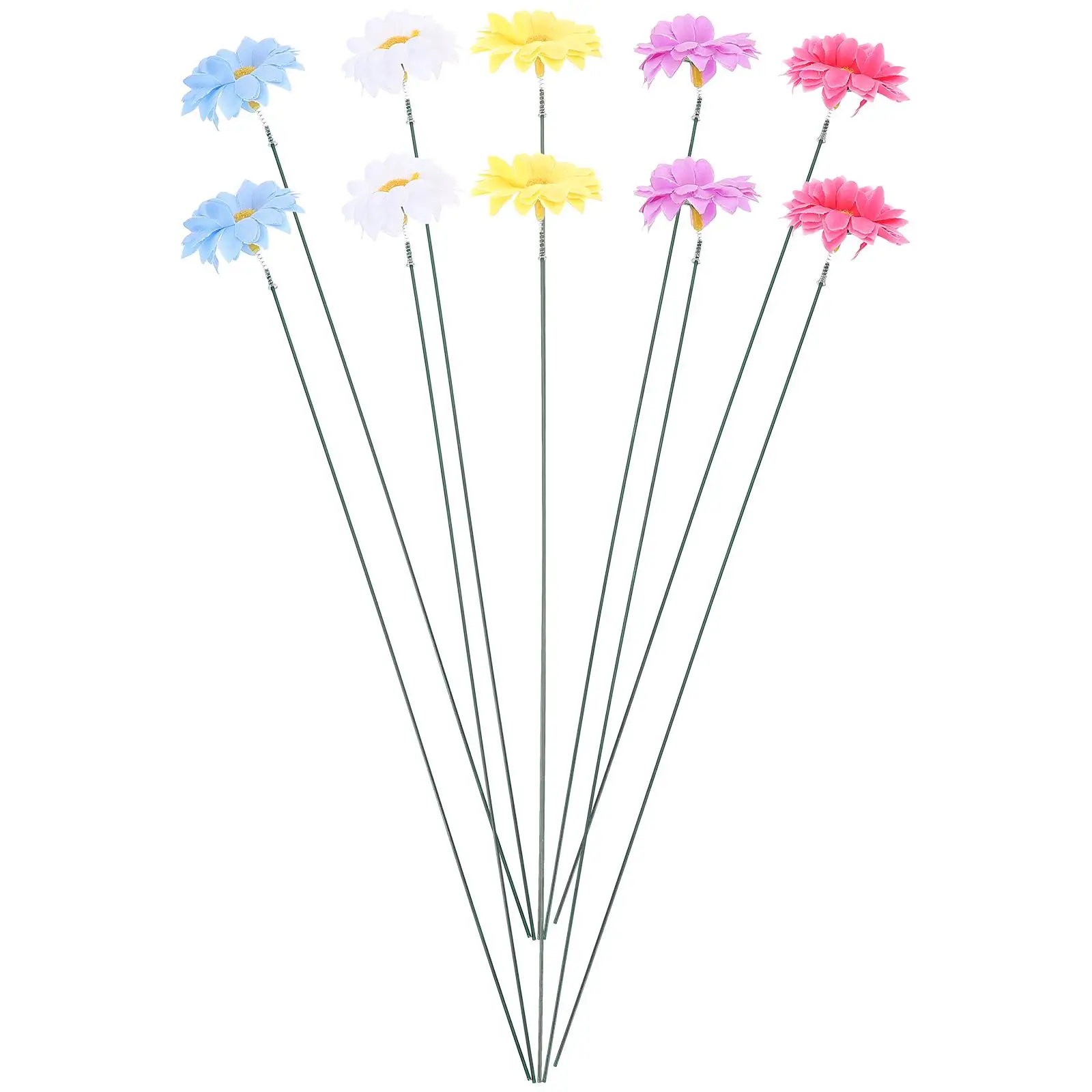 

10pcs Garden Stakes Durable Lawn Art Flower Decoration Outdoor Yard Stake Garden Decor For Outside naments G118 5Pcs Set