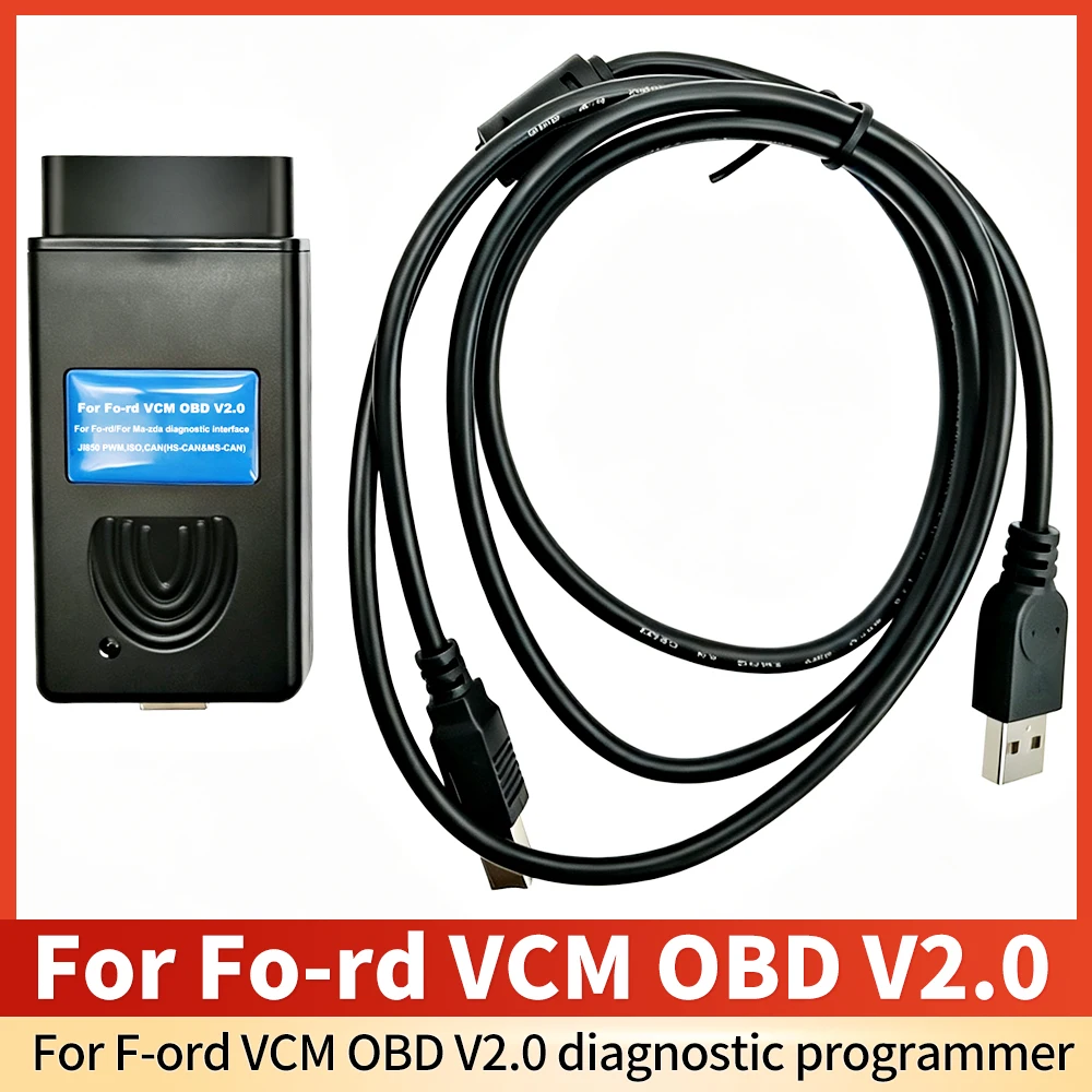 For Ford VCM OBD V2.0 Auto Diagnostic Key Programmer Auto-scan Read&Clear Fault Codes Connect Car ECU Scanner by K-Line CAN-BUS