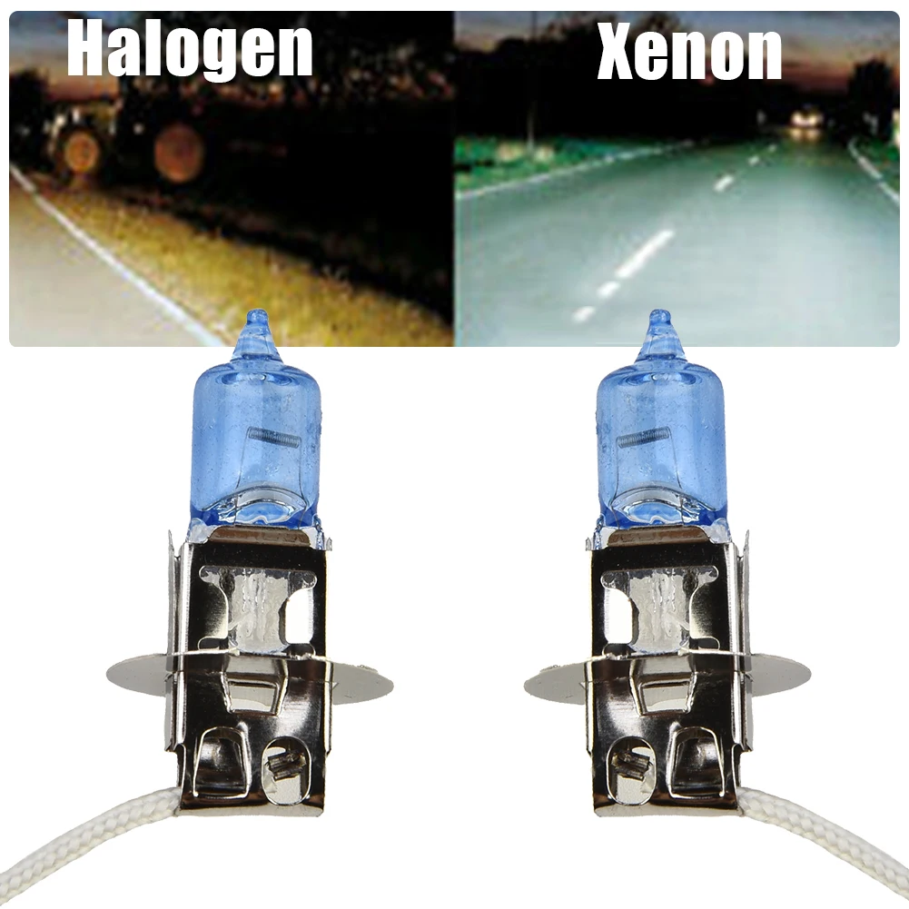 Fog Light Car Bulb Front Left&Right Lamps Practical Quality Spotlight H3 Halogen Headlight 1 Pair Xenon Look 100W