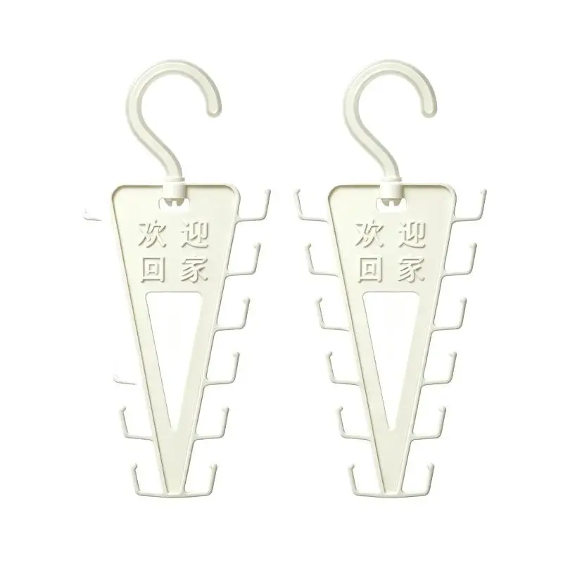 White V Shaped Rotating Over Door Hanger 12 Hooks 360 Degree Swivel 1/2 PCS for Closet Scarf Tie Belt Organizer