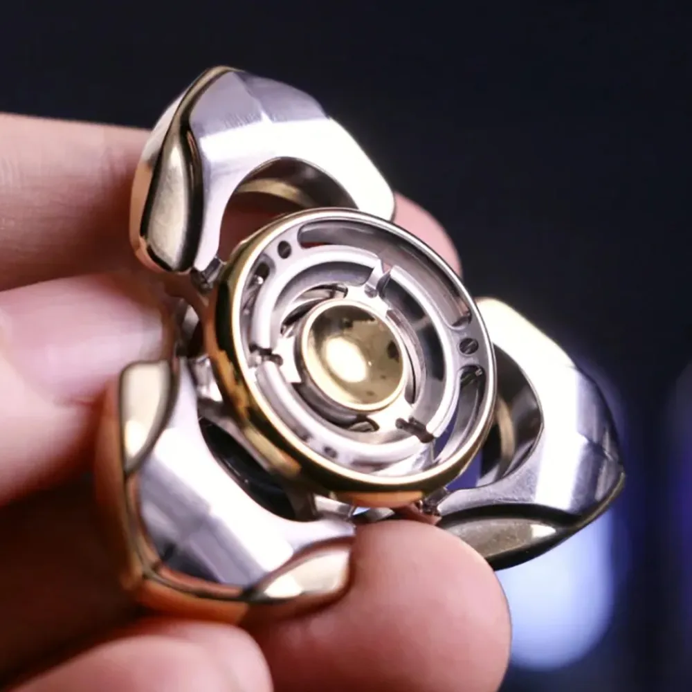 STABLE EDC Mini Fidget Spinner Fidget Toys For Adults Push Feeling Stainless Steel Three-Bladed Fidget Spinner Original Design