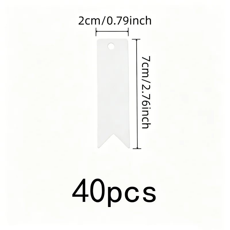 40 pcs Writable Gift Tags Pre-Punched Hanging Hole, designed for Baking Package Tags, Easy to Write On