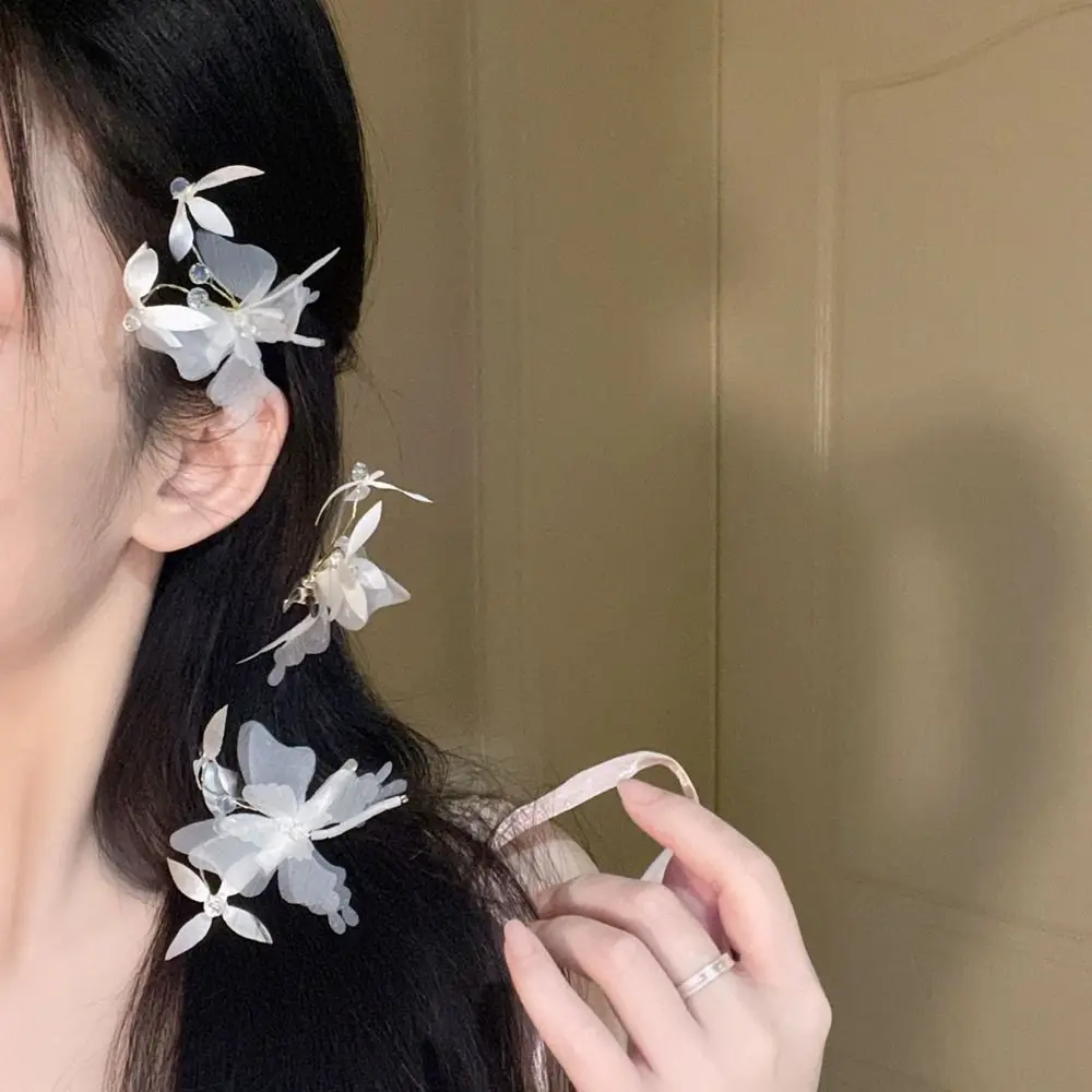 

Cloth Animal Duckbill Clip Bridal Headdress Butterfly Hairpin Korean Style Headwear Female Hair Accessories Metal Hair Clip
