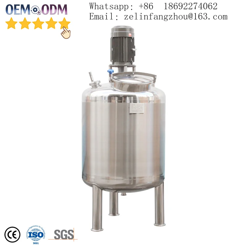 500L 800L 2000L 5000L SS304 Juice Whiskey Liquid Mixing Tank Agitator Stirrer Sanitary Food Grade Heavy Duty OEM Pro