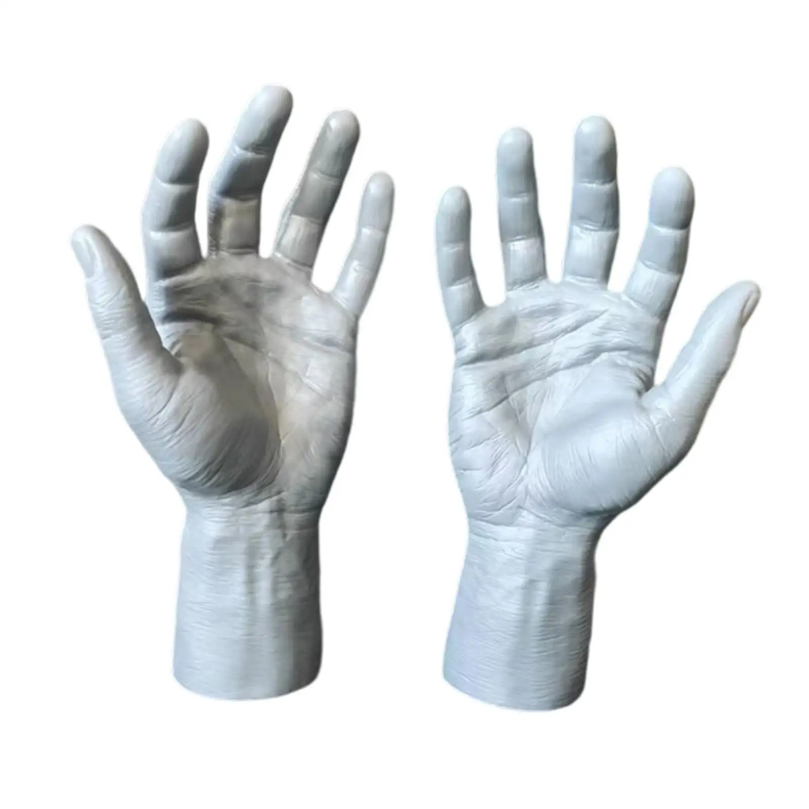 Realistic Male Hand Model Mannequin for Jewelry Display Lifelike PVC Fake Hands for Nail Art Practice and Halloween Decor