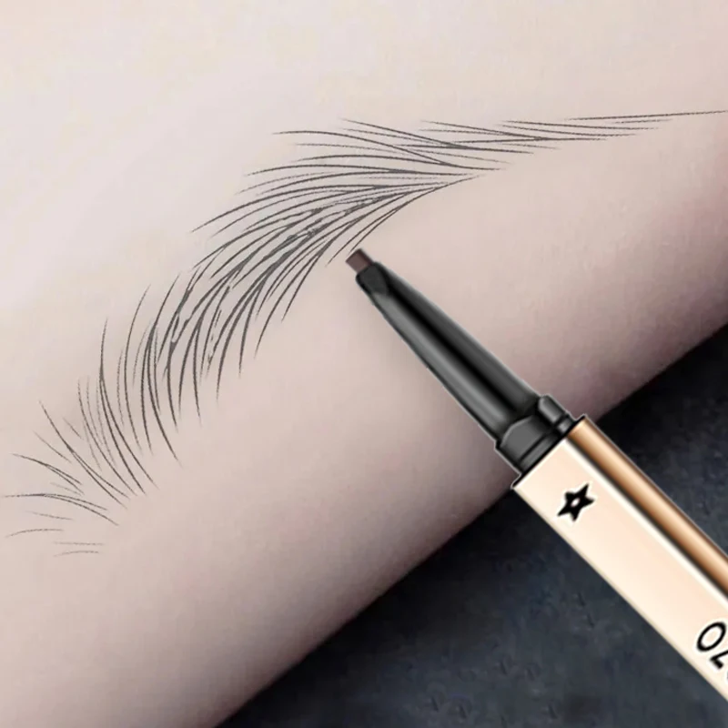 Double Head Eyebrow Pencil Outline Shadow Lying Silkworm Eyeliner Waterproof Non-smudge Long Lasting Colorfast Eyebrow Pencil