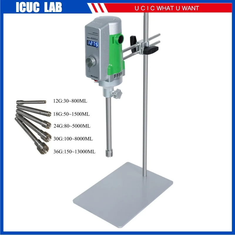AD500S-H Lab Digital High Shear Dispersing Emulsifying Homogenizer Cosmetic Cream Mixer Machine with Working Head Stirrer