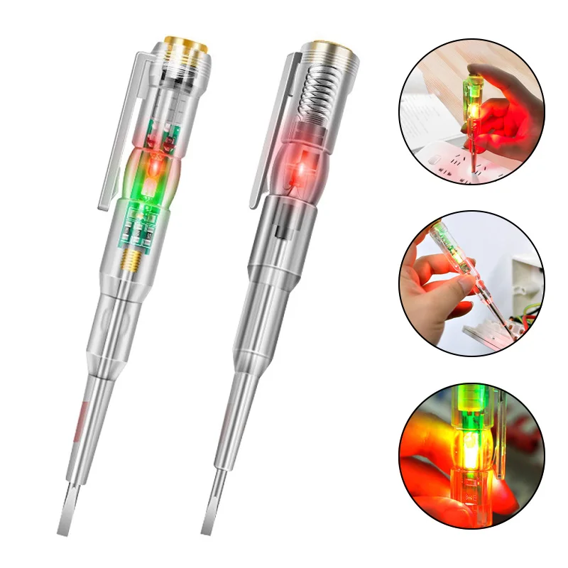 Intelligent Voltage Tester Pen 24/70-250V Induction Power Detector Pen Electrical Screwdriver Indicator Circuit Tester