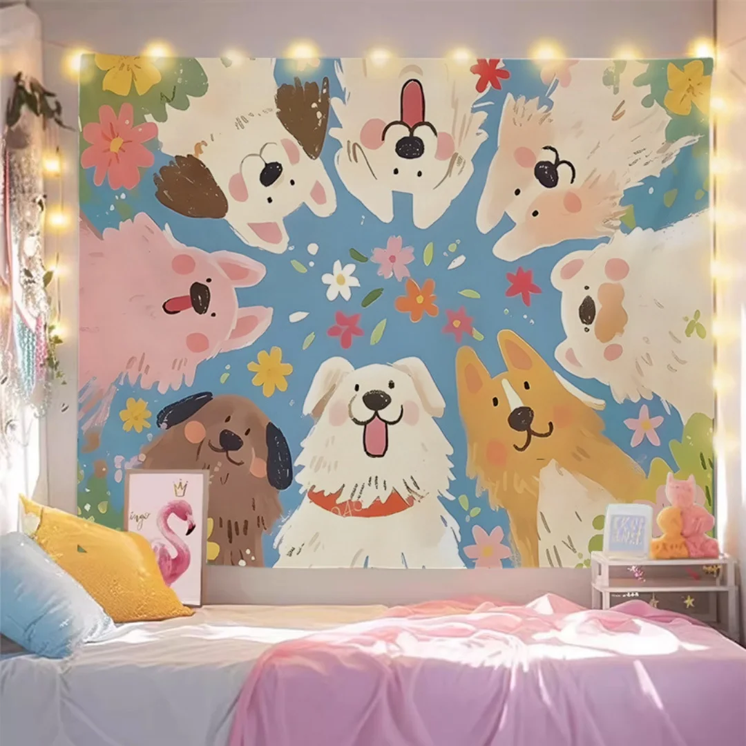 Serene Room Tapisserie Hintergrund Wand Stoff für Schlafzimmer Wohnheim Dekor Live Stream Hintergrund Heilung Ästhetische Wandbehang Kunst