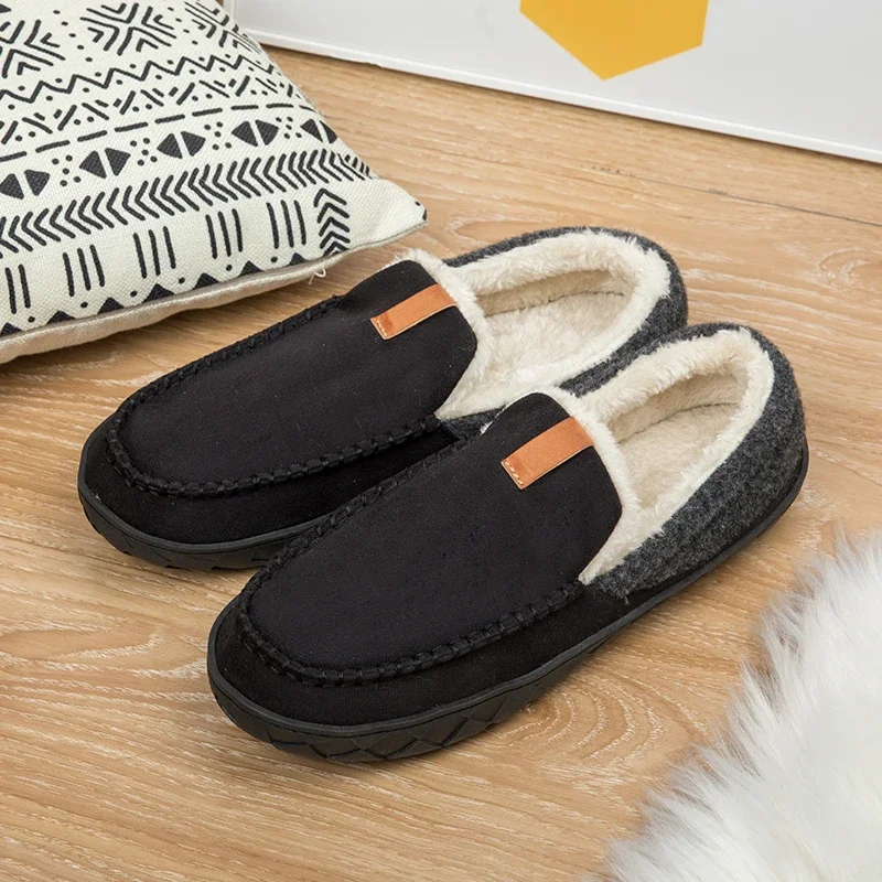 2025 Men Home Cotton Shoes Classic Fashion Warm Ankle Boots for Men Fluffy Plush Padded Slippers For Man Super Soft Slippers