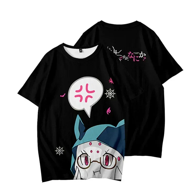 أنيمي لذلك أنا عنكبوت، لذا ماذا؟ كومو ديسو جا ناني كا ثلاثية الأبعاد تي شيرت النساء الرجال الصيف قصيرة الأكمام مضحك التي شيرت Shiraori الجرافيك تيز