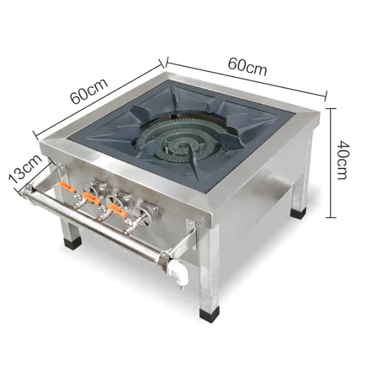 Poêle autoportante en acier inoxydable, marmite unique, cuisinière à propane, dessus de seau, cuisinière à gaz commerciale