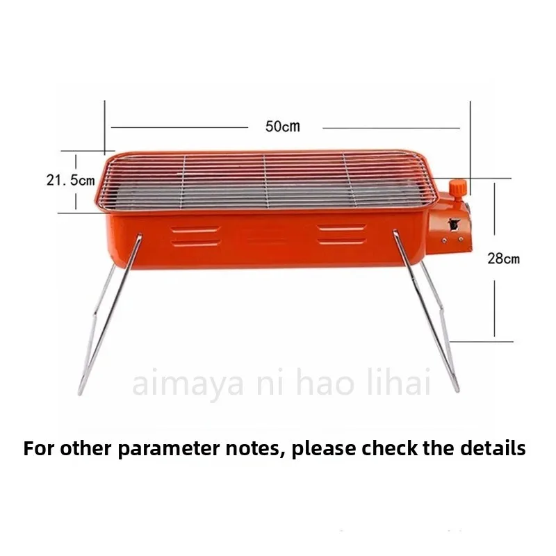Outdoor BBQ Grill, Portable BBQ Rack, Camping Cassette Stove, Outdoor Gas Stove, No Open Flame Gas Stove for Outdoor Use