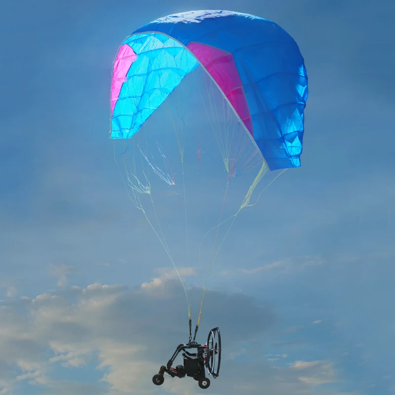 1Set 1.8M 30D Nylon Paraglider Canopy+Three-Wheel Paragliding Vehicle PNP Version Powered Paraglider Kit for Outdoor Flight Part